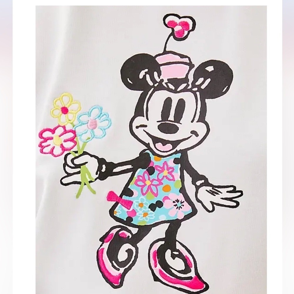 LILLY PULLITZER Ballad Sweatshirt Lilly Hearts Disney MINNIE size XXL NWT - Picture 7 of 7